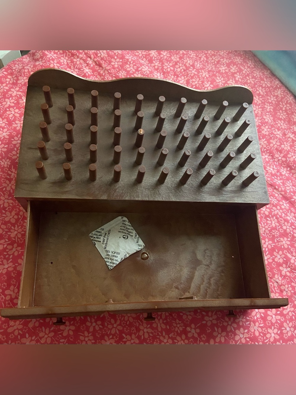 Vintage Sewing Thread and Bobbin case (plastic)
